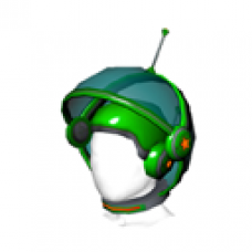 Green Saucer Pop Bubble Helmet